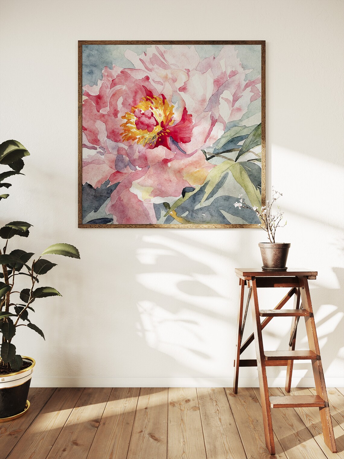 Peony Watercolor Art Print, Botanical Flower Poster - Image 5