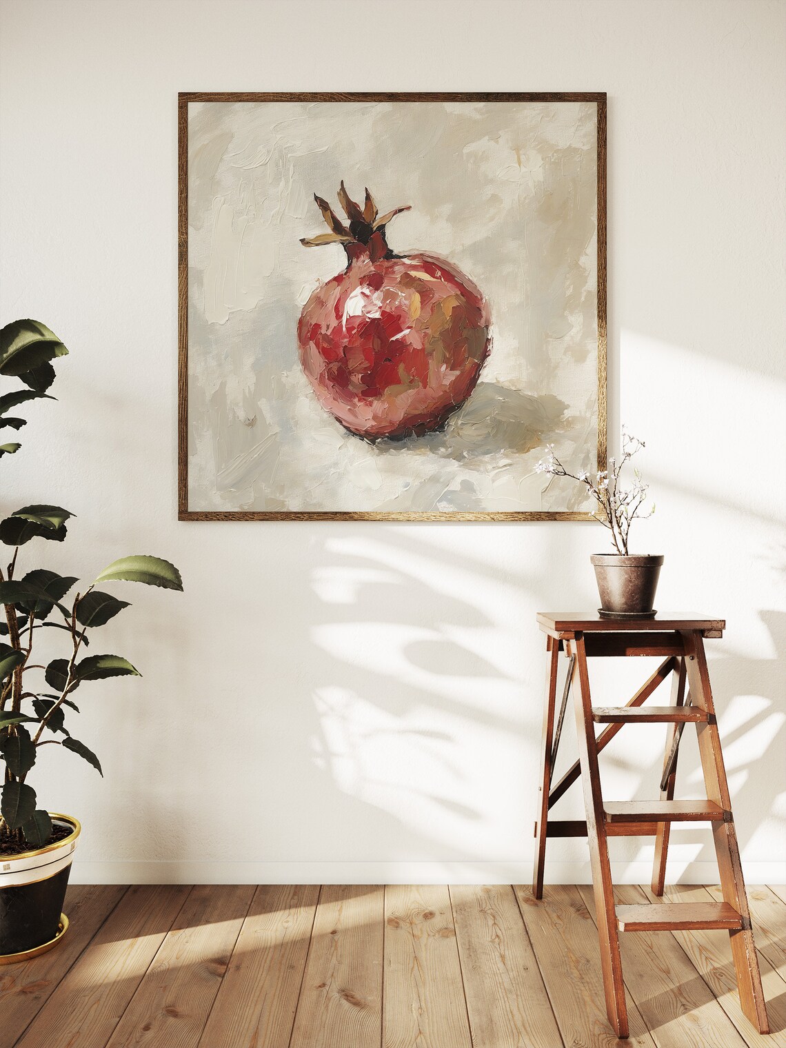 Pomegranate Oil Painting Art Print, Kitchen Wall Art - Image 4