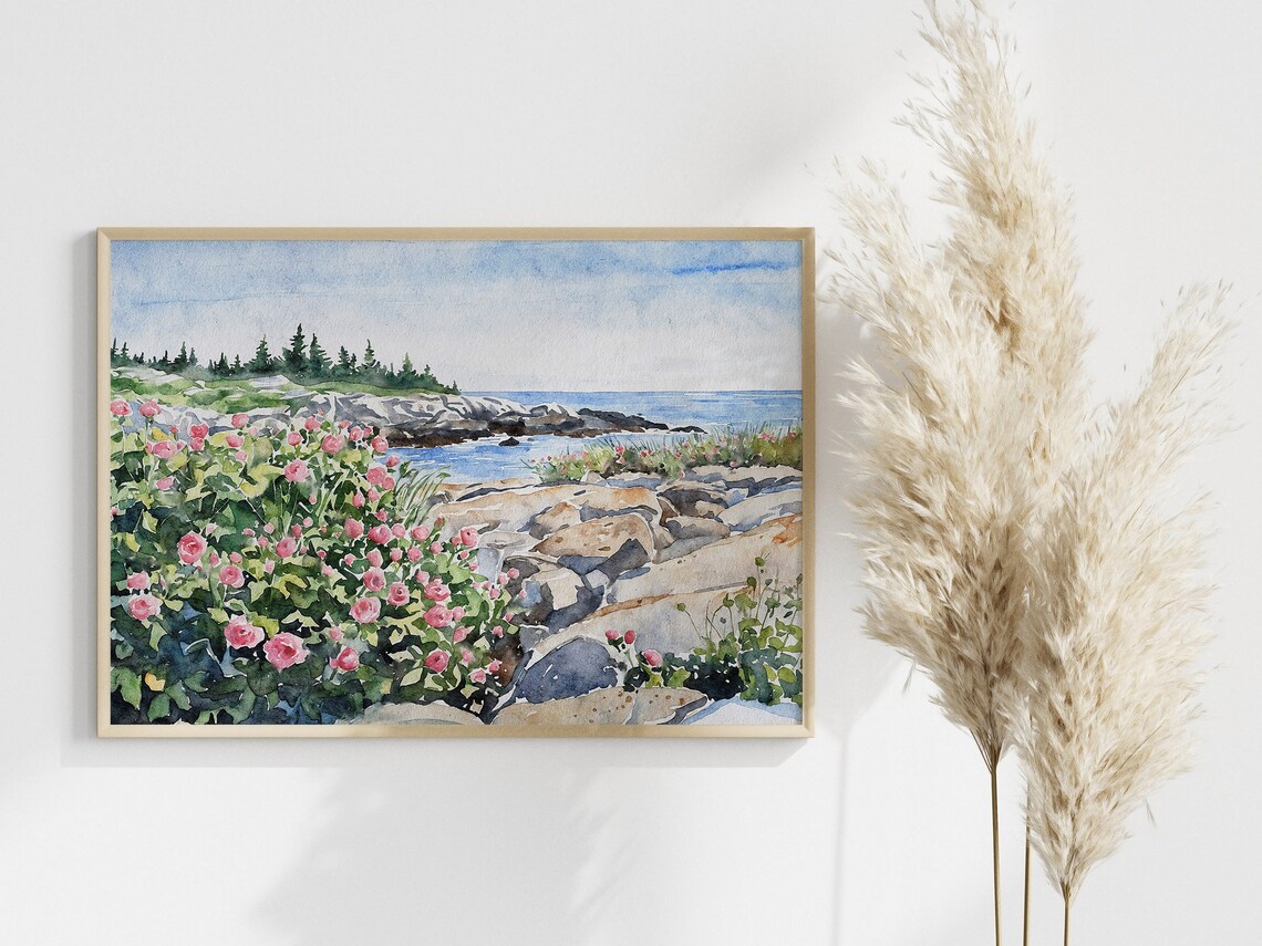 Blueberry Hill Watercolor Art Print, Schoodic Point - Image 3