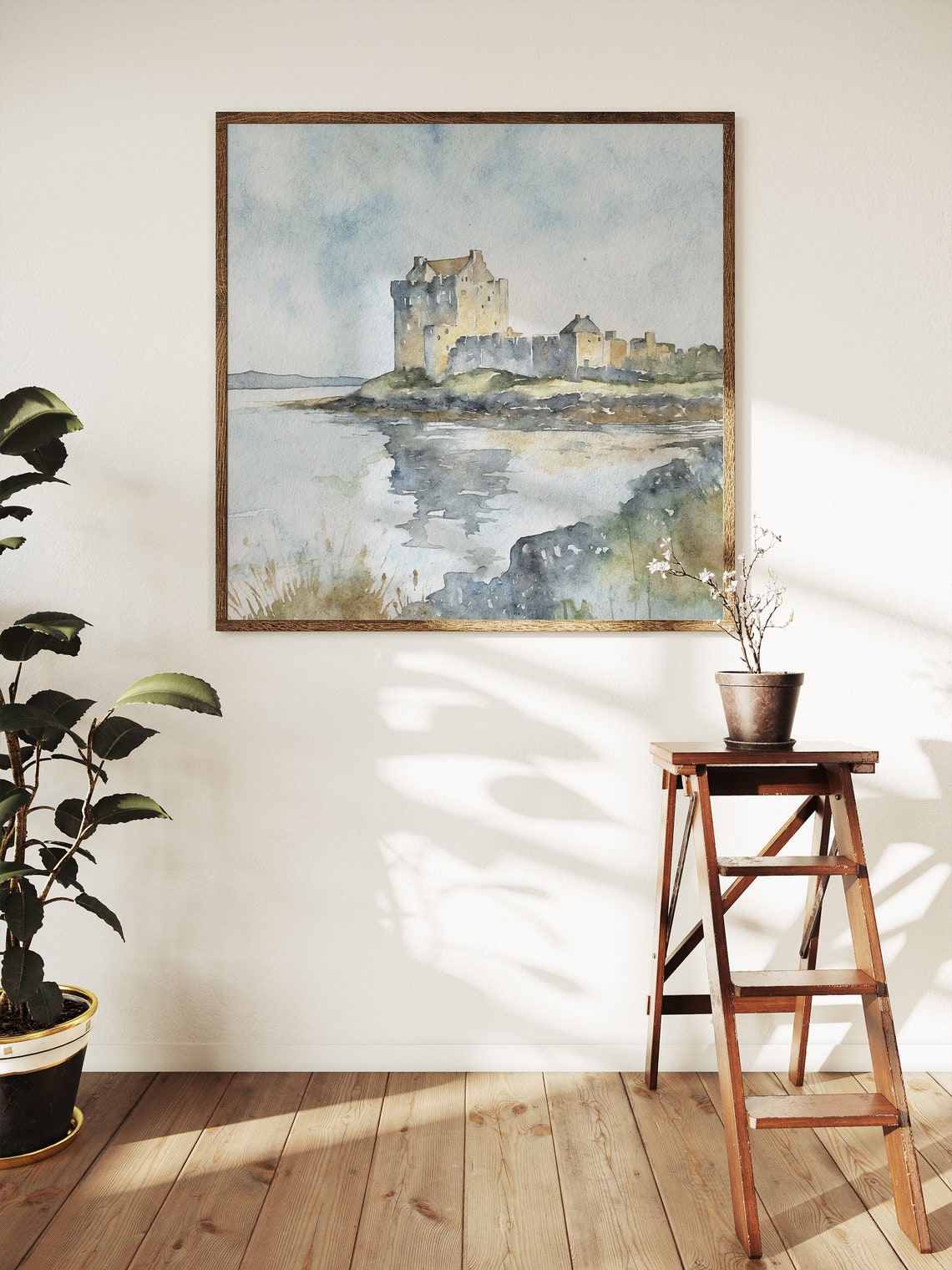 Dunguaire Castle Galway Bay Ireland Stone Castle Watercolor Poster - Image 5
