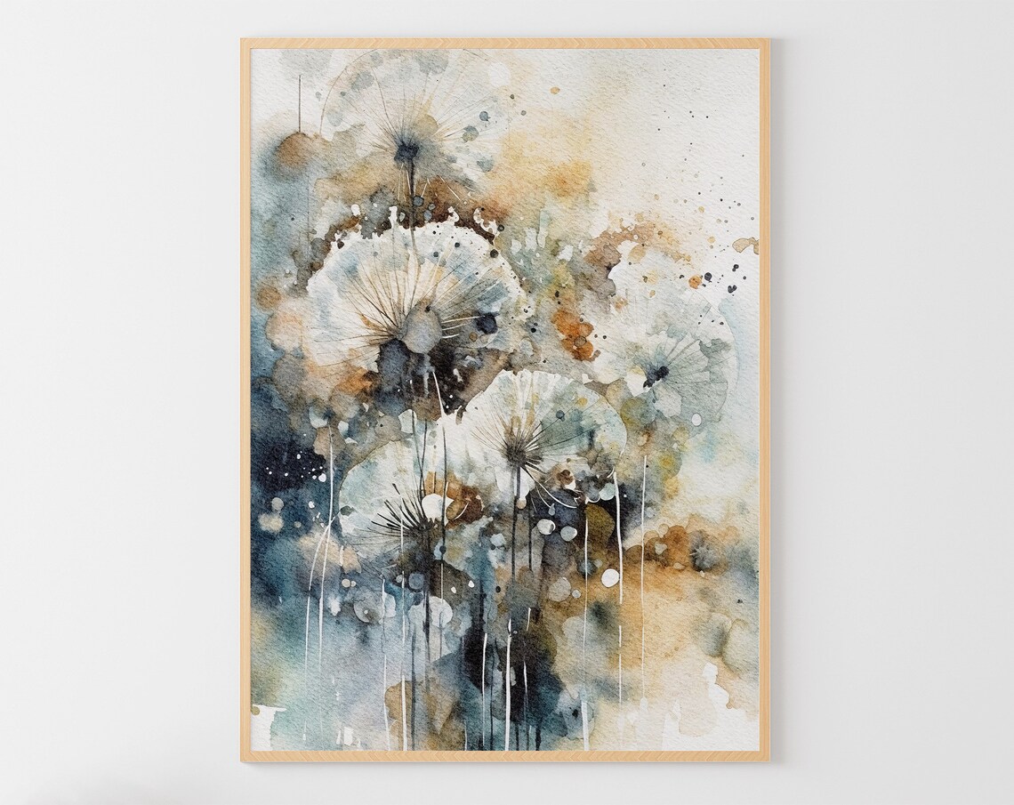 Dandelion Watercolor Wildflower Botanical Art Print