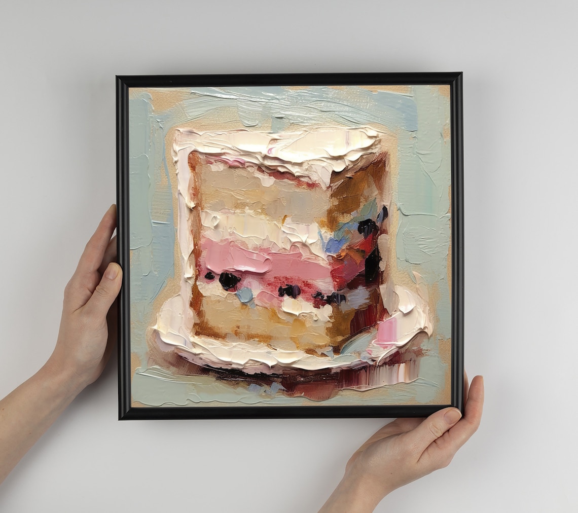 Cake Oil Painting Wall Art Print, Dessert Kitchen - Image 4