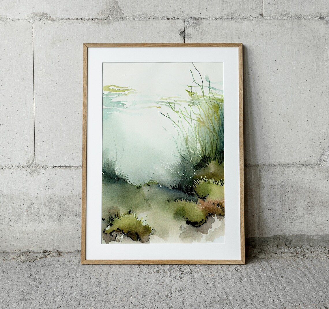 Seaweed Watercolor Art Print, Nautical Sea Study - Image 2