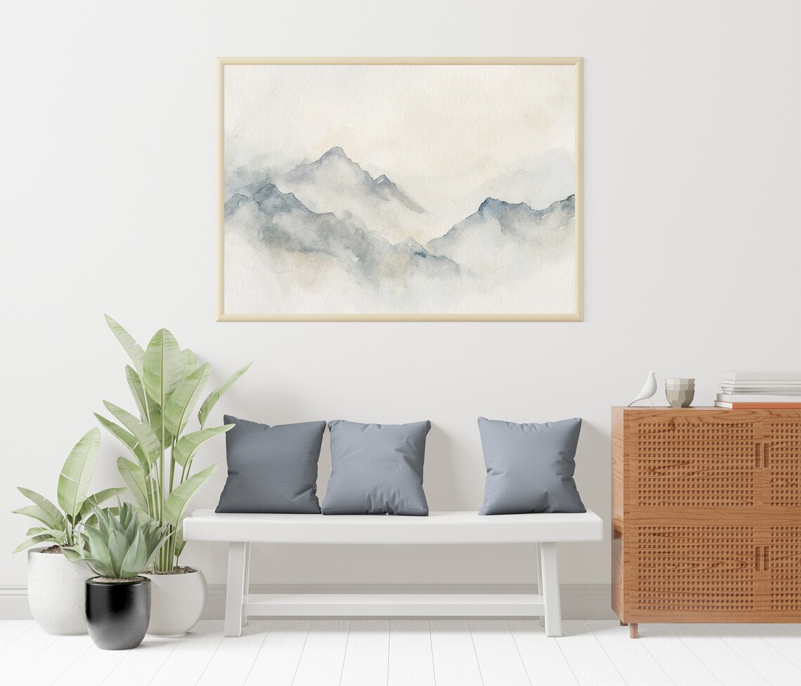 Little Cottonwood Canyon Utah Watercolor Mountain Art Print - Image 5