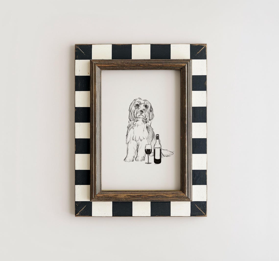 Bearded Collie Minimalist Travel Poster