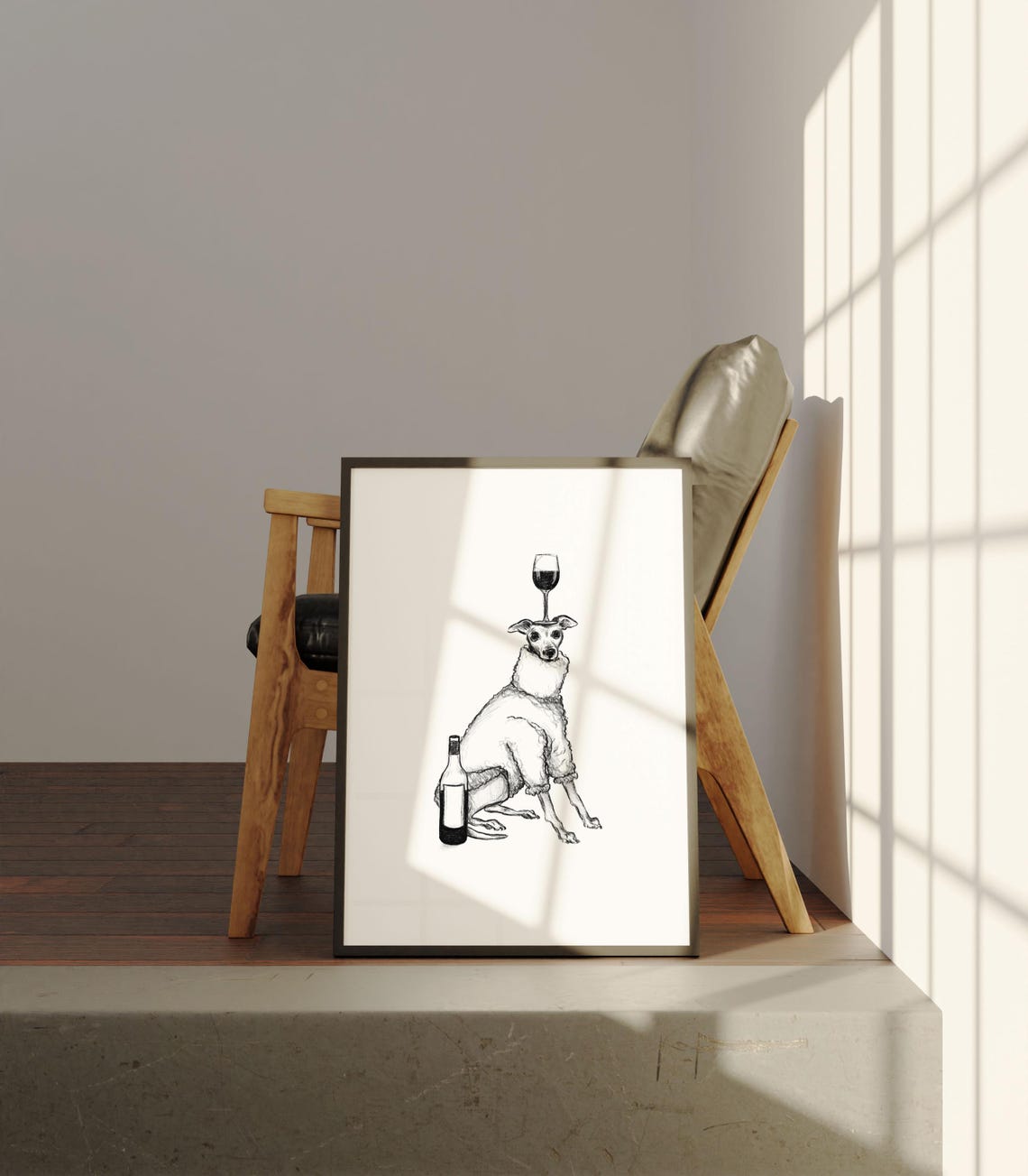 Whippet Whippet Contemporary Travel Poster - Image 2