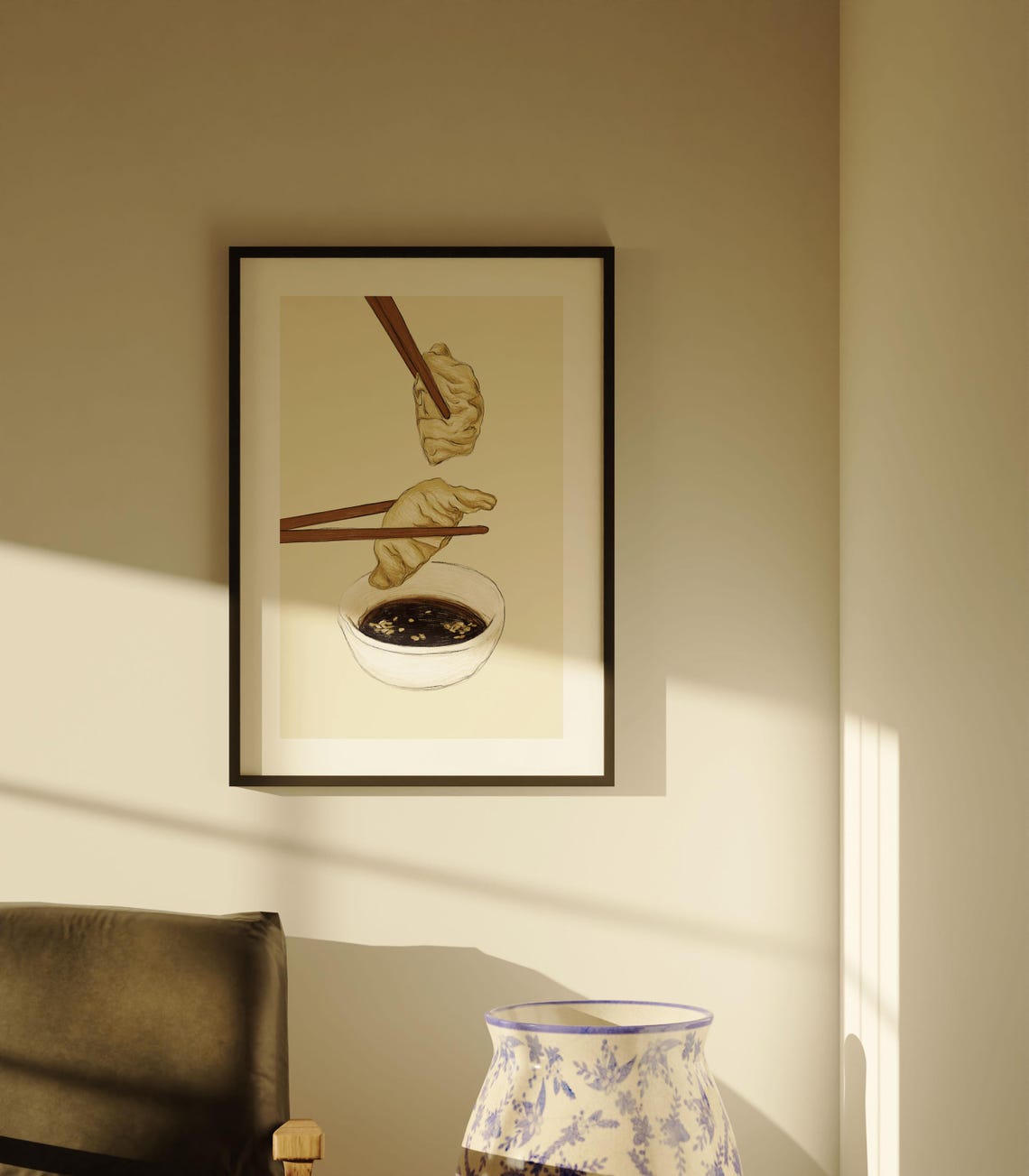 Gyoza Art Print, Japanese Kitchen Decor - Image 5