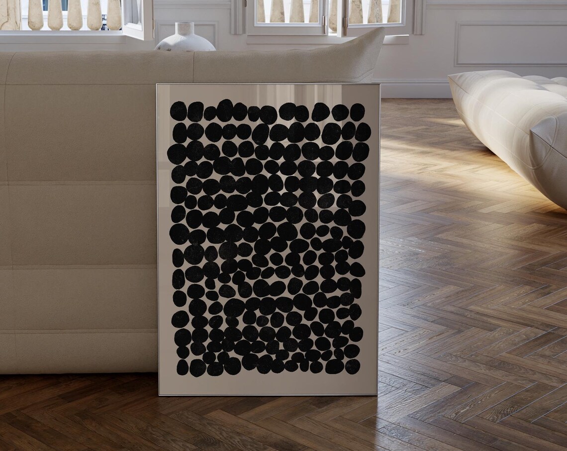 Moody Abstract Wall Art, Mid-Century Modern Print