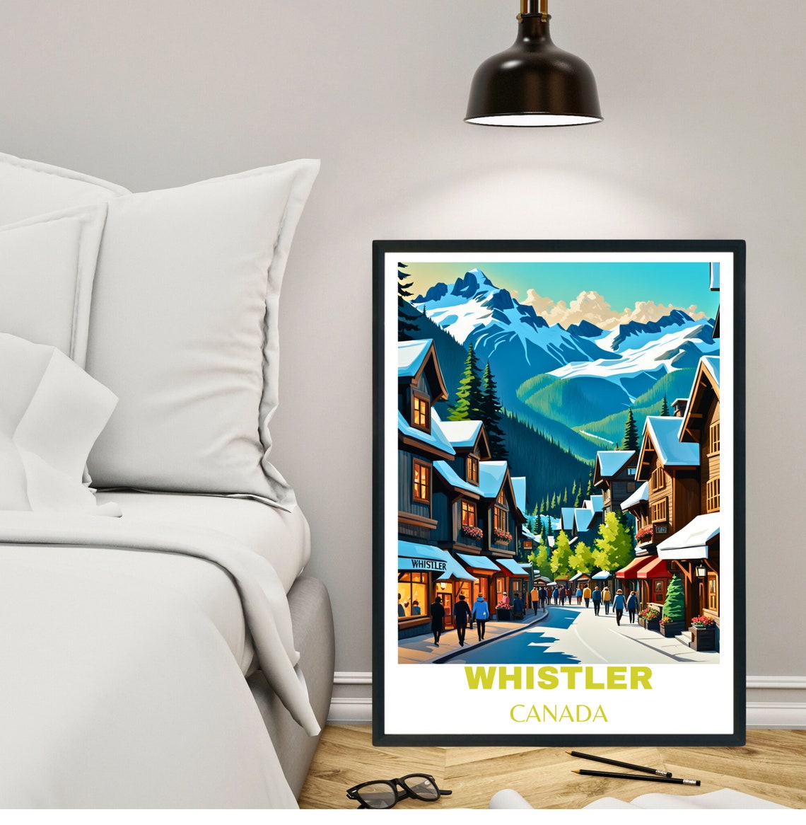 Whistler Travel Print Canada Wall Art Whistler Travel Poster Print Whistler Wall Art Canada Travel Poster Travel Gift - Image 2