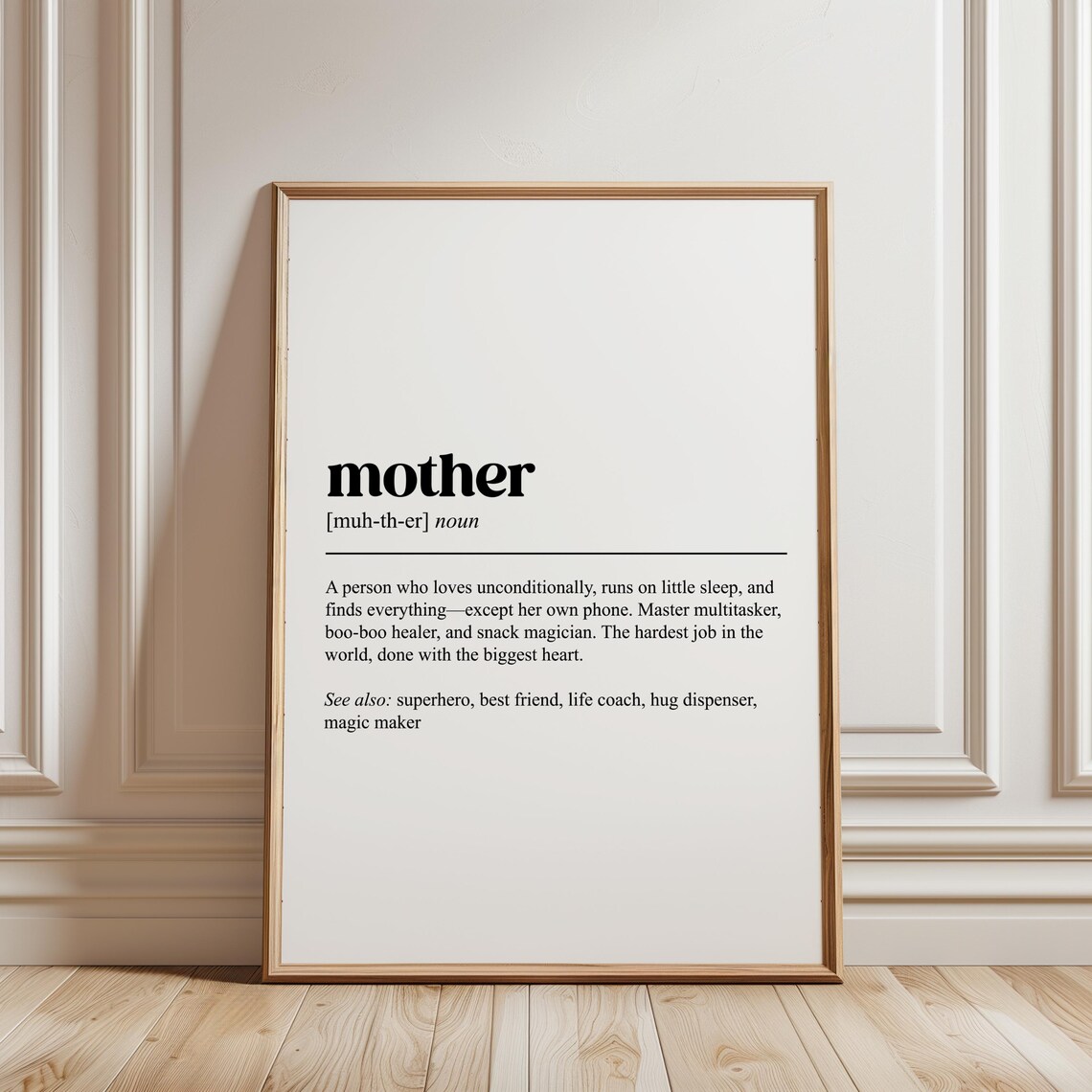 Mother Definition Mom Funny Quote, Gift For Mom