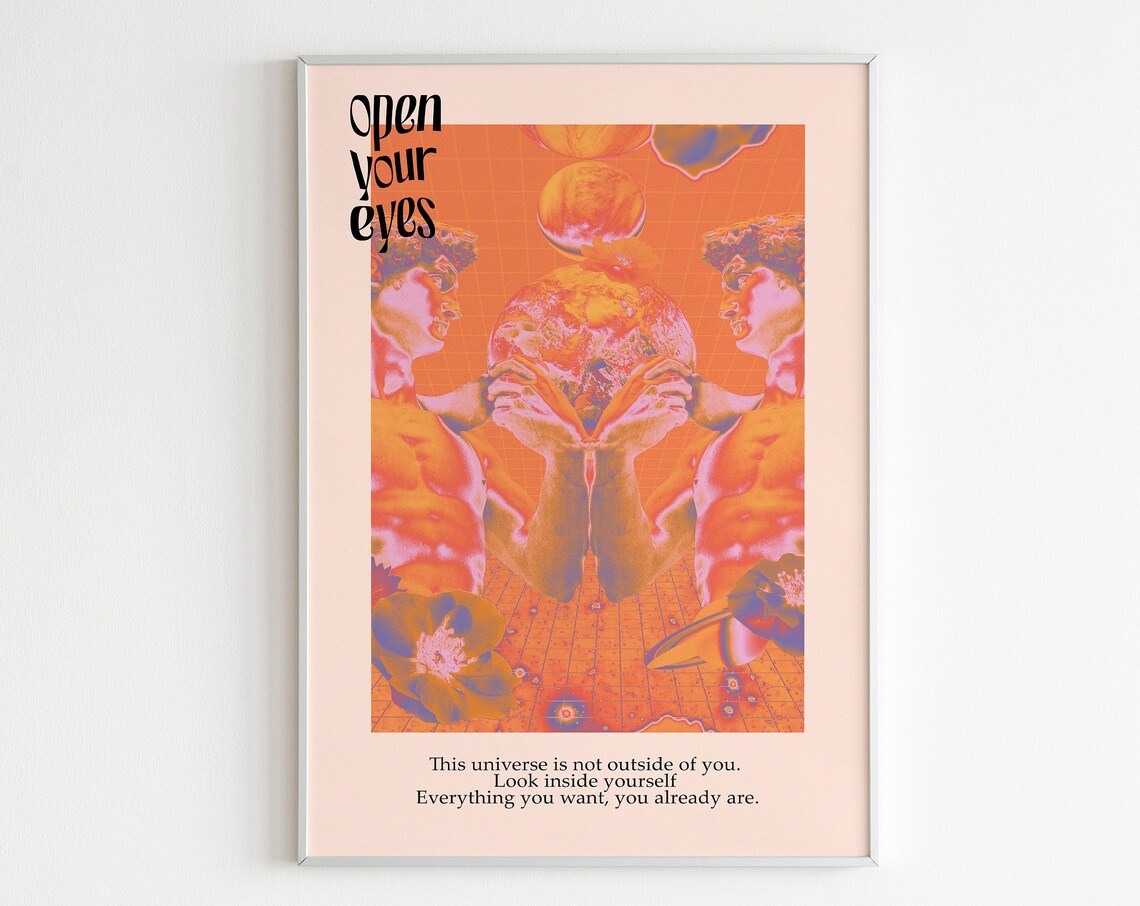 Aura Poster, Retro Gradient Affirmation Art Print - Image 3