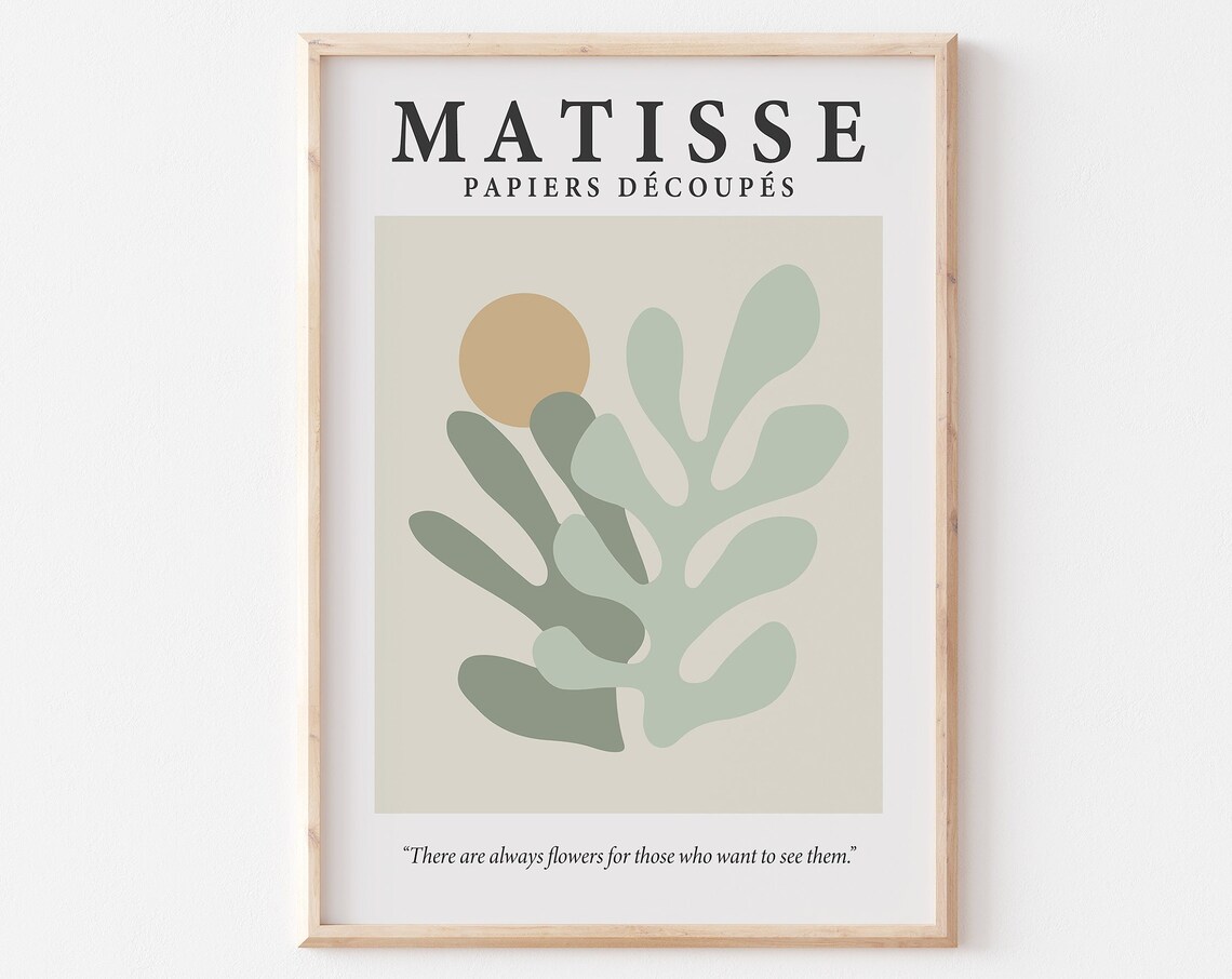 Matisse Cutout Abstract Plants, Vintage Poster Print