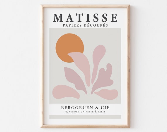Matisse Poster Blush Pink Wall Art Cutouts Print Exhibition Modern Abstract Unframed