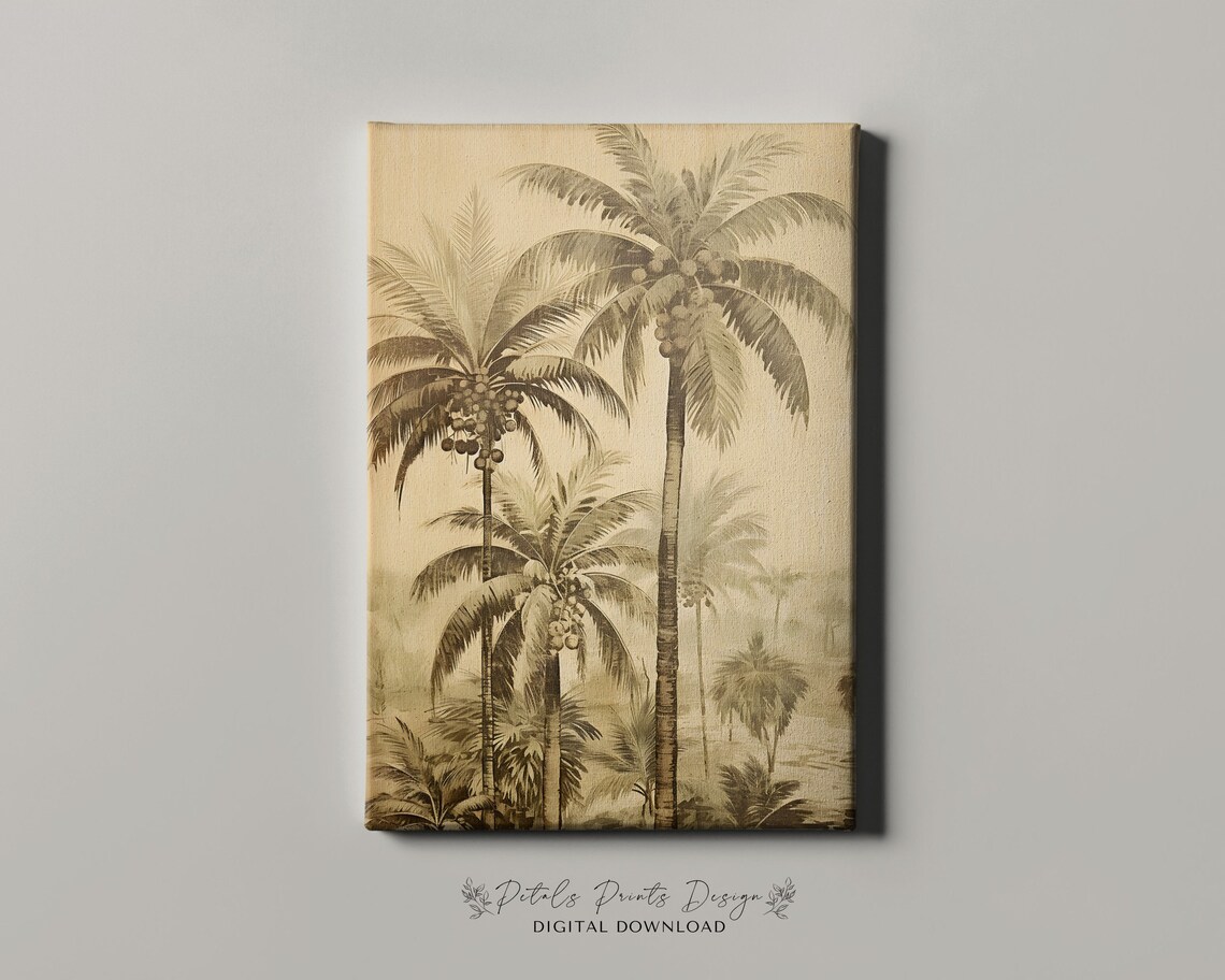 Jungle Trees Palm Tree Vintage Jungle Art Print - Image 4