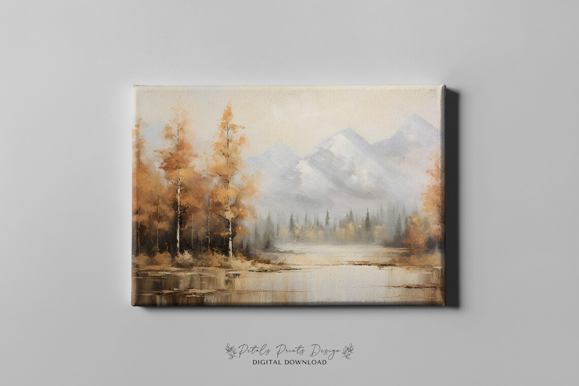 Rustic Fall Landscape Vintage Autumn Art Print - Image 3