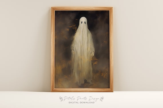Vintage Painting Rustic Halloween Wall Art