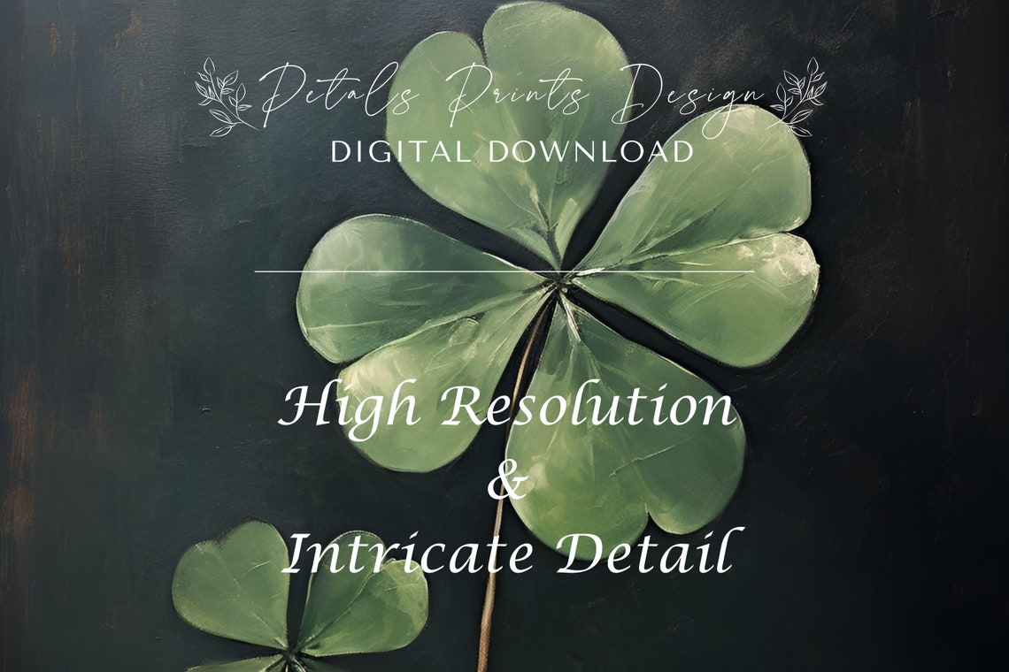 Shamrock Clover Dark Background St Patricks Day Irish Poster - Image 3