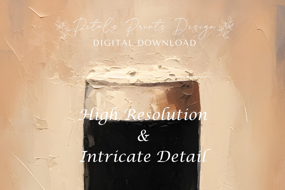 Dark Stout Beer Pint Glass Foam Rustic Pub Irish Bar Art Poster - Image 3