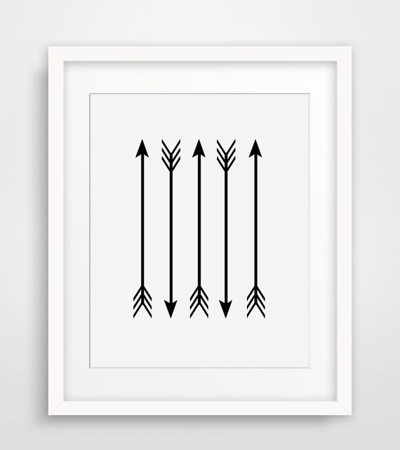 Native Arrows Black And White Bohemian Wall Decor Arrows Print Art Home Decor Downloads Tribal Arrow Art