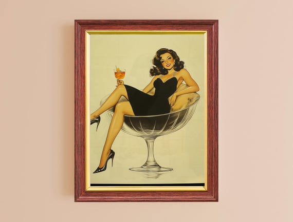 Man Cave Decor Retro Wall Art Prints Vintage Pin Up Art Art Deco Home Decor Classic Posters Great Gift For Him