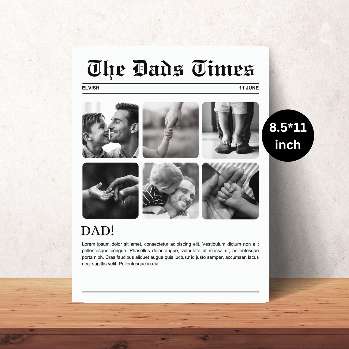 Dad Defination Photo Template Collage, Fathers Day Gift - Image 3