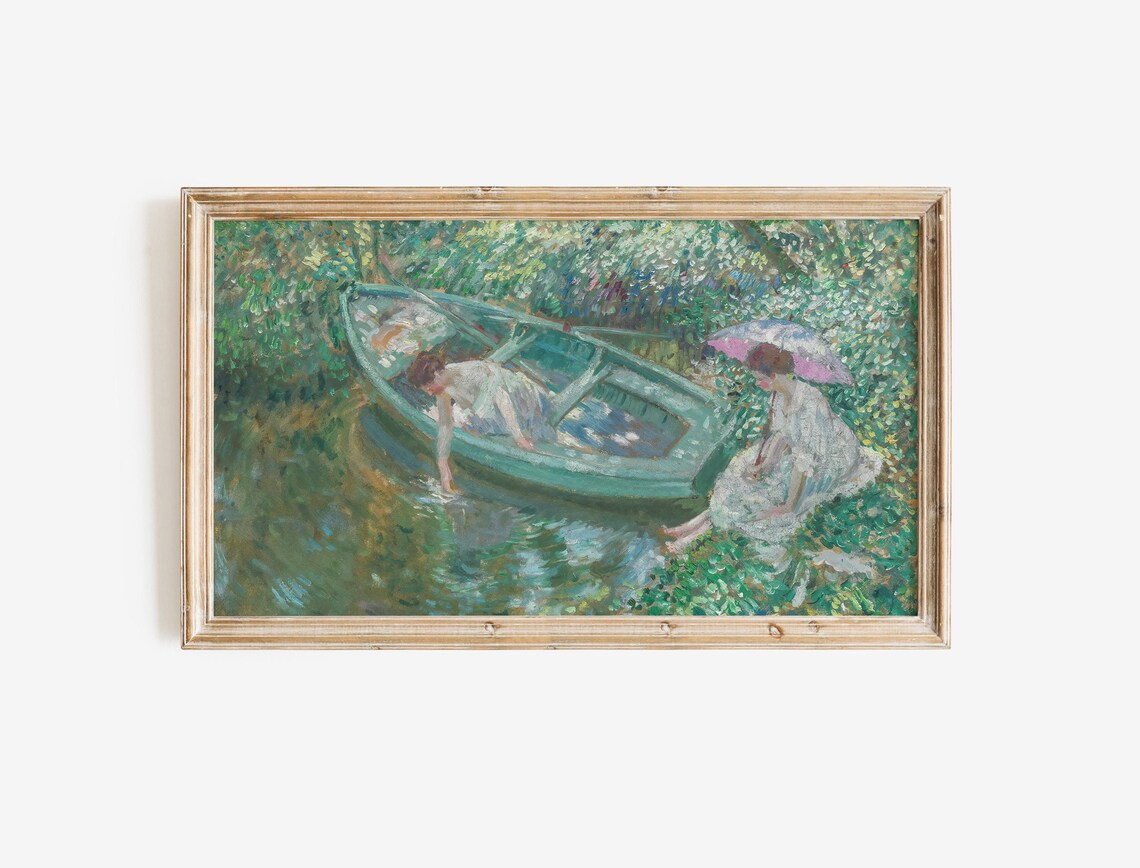 Spring Painting, Vintage Seasonal Artwork - Image 2