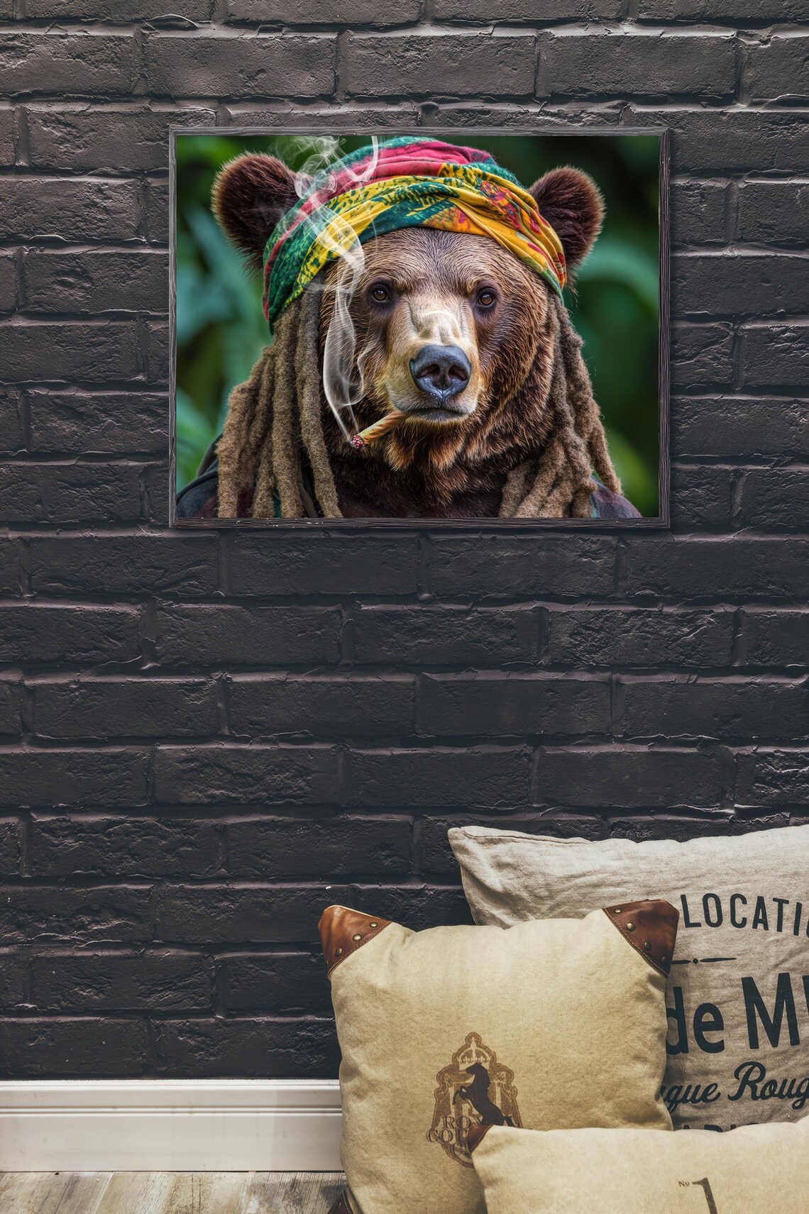Bear Print, Rastafari Jamaican Decor Poster - Image 3