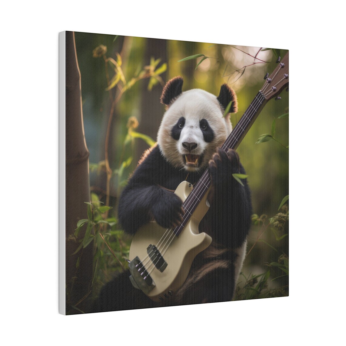 Panda Bear Playing Bass Guitar, Funny Gift - Image 3