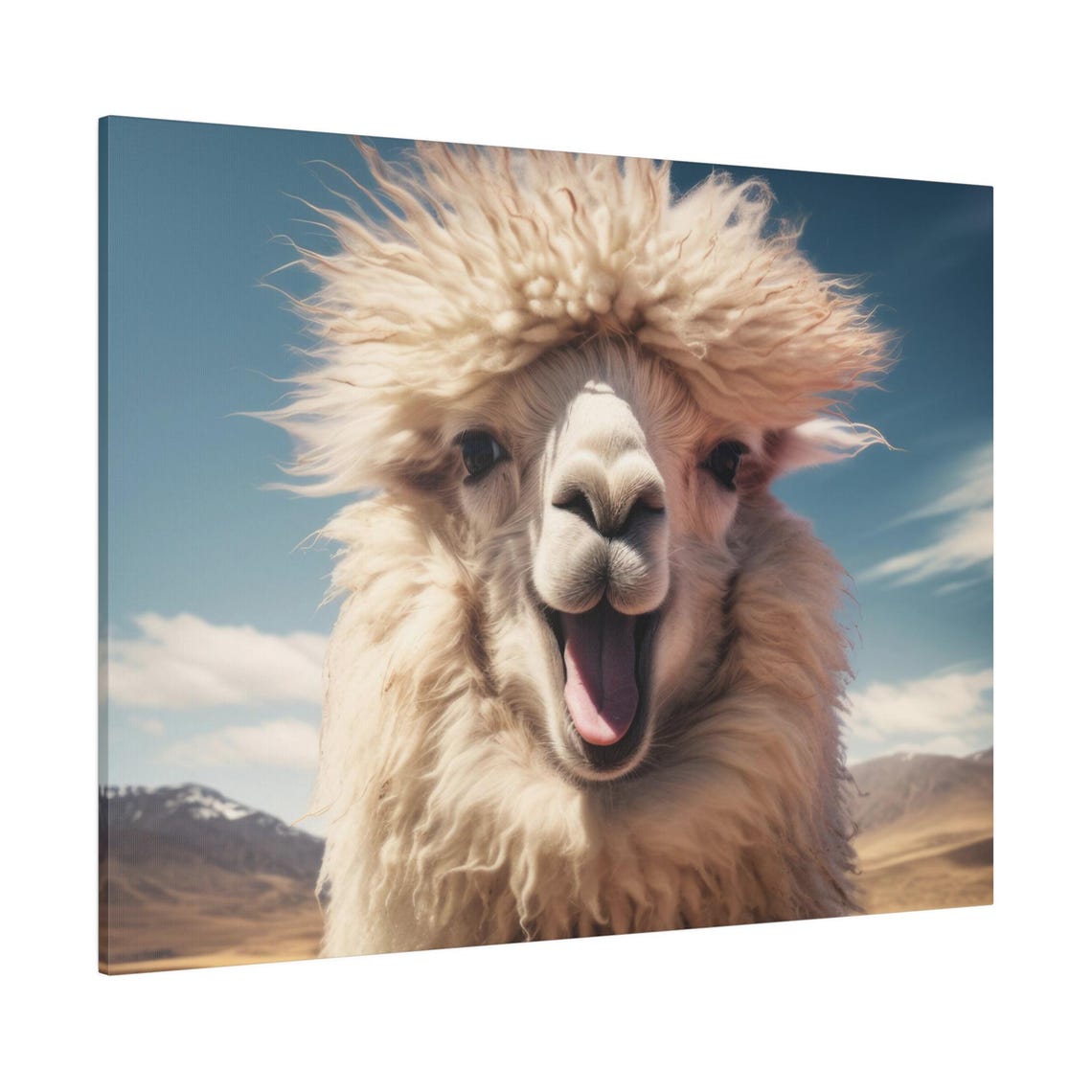 Alpaca Funny Animal Mountain Nature Poster Print - Image 2