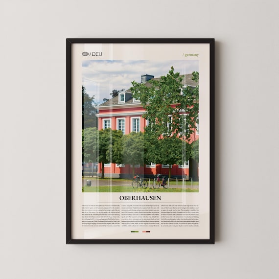 Oberhausen Germany Pink Historic Building Editorial Travel Print