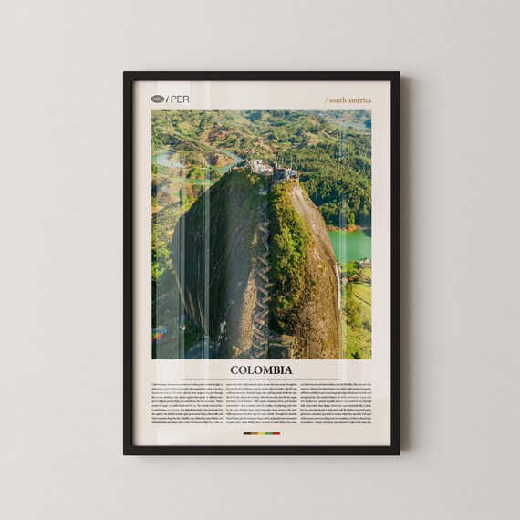 Colombia Print Wall Art Poster South America Landscape Photography Tropical Mountains Decor