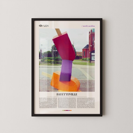 Fayetteville North Carolina Giant Popsicle Street Art Poster