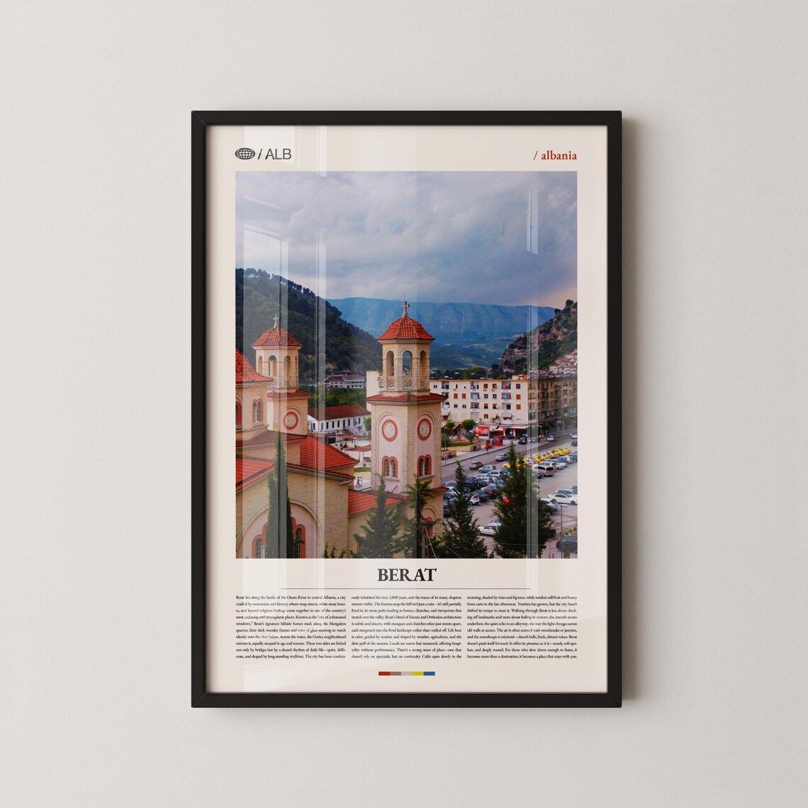 Berat Albania Historic City Photography Travel Wall Decor Poster