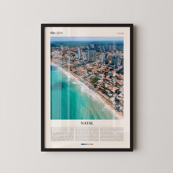 Natal Brazil Aerial Beach Cityscape Travel Photography Poster