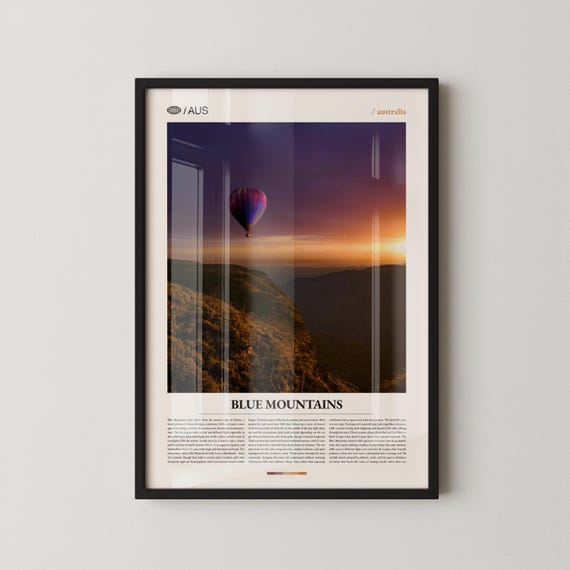 Blue Mountains Print Wall Art Poster Photography Australian Wilderness Scenic Landscape