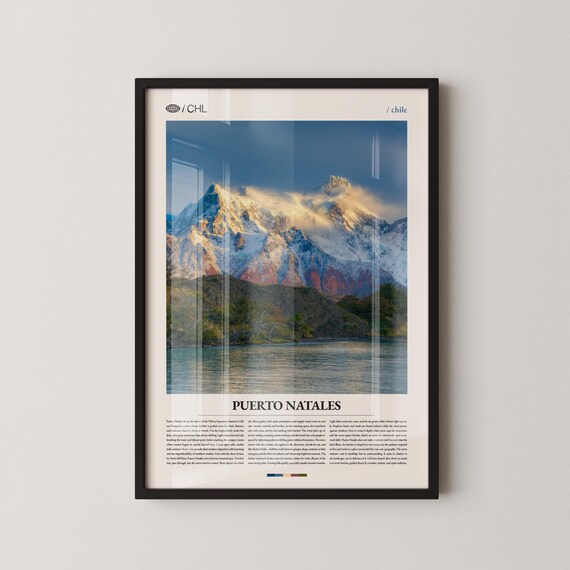 Puerto Natales Print Wall Art Poster Chile Landscape Photography Patagonian Gateway Decor