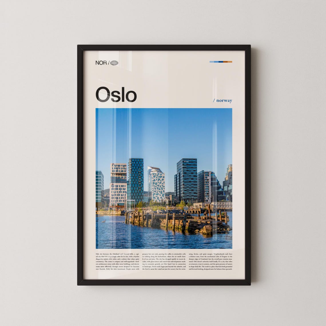 Oslo Norway Wall Art Nordic Cityscape And Fjord Photography Print Poster Scenic Urban Decor Scandinavian Travel Artwork