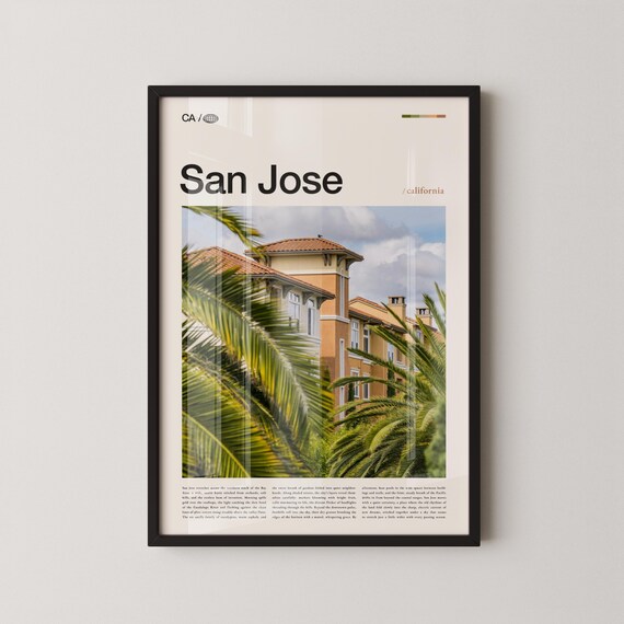 San Jose Print Black And White Costa Rica Wall Art Poster Photo Dcor