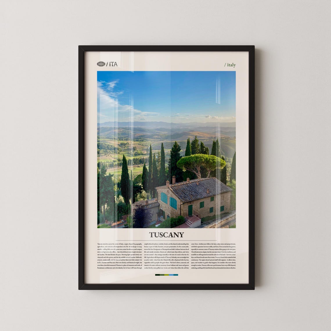 Tuscany Italy Rolling Hills Vineyard And Farmhouse Sunset Photo Poster