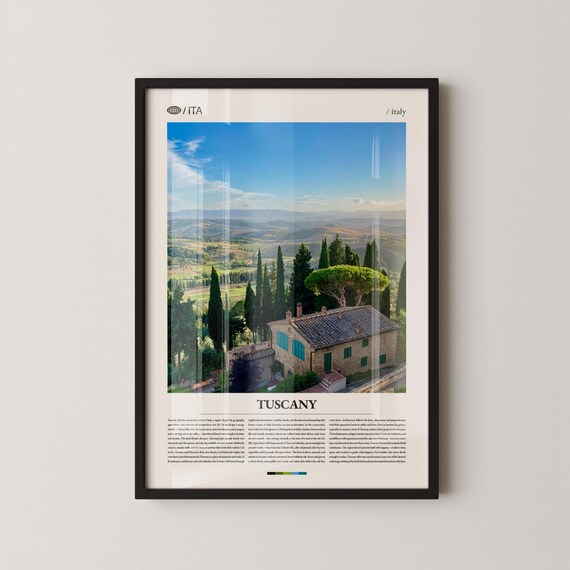 Tuscany Italy Rolling Hills Vineyard And Farmhouse Sunset Photo Poster