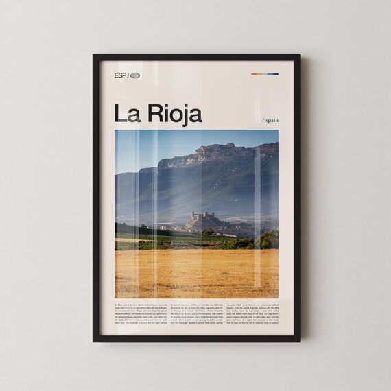 La Rioja Spain Wine Country Mountain Landscape Travel Poster