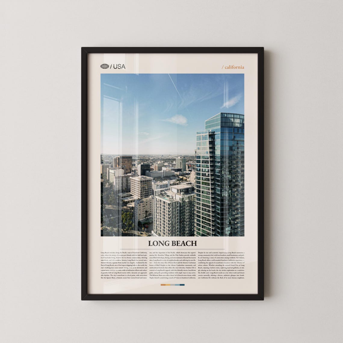 Long Beach California Cityscape Skyline Tower Photo Wall Art
