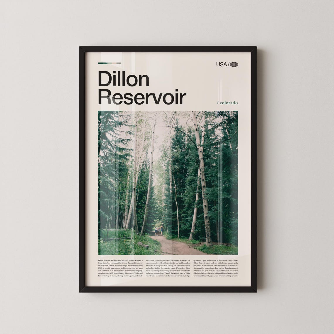 Dillon Reservoir Colorado Aspen Forest Trail Photography Poster