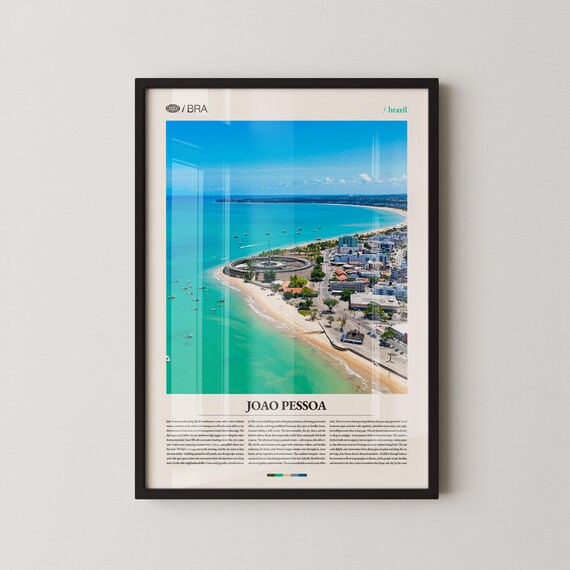 Joao Pessoa Print Joo Wall Art Poster Brazil Coastal Photography Tropical Beach Decor