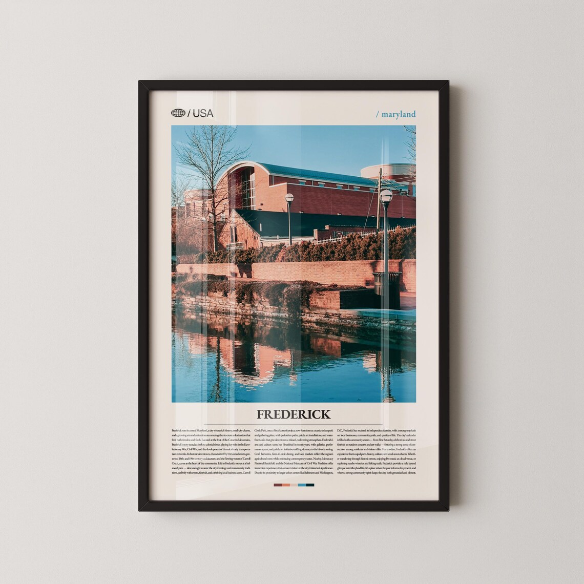 Frederick Maryland Historic Downtown Landscape Art Print
