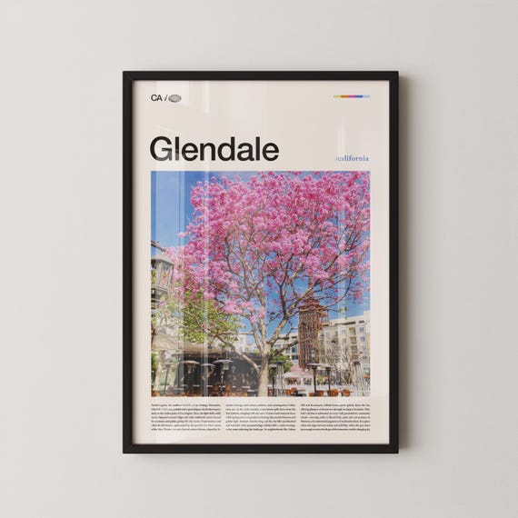 Glendale Print Wall Art Poster Photo Brand Park The Americana At Forest Lawn Memorial