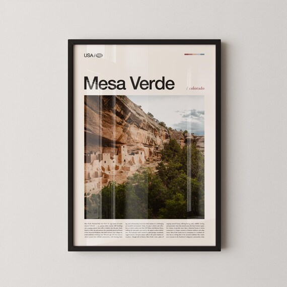 Mesa Verde National Park Colorado Cliff Dwellings Photo Travel Poster