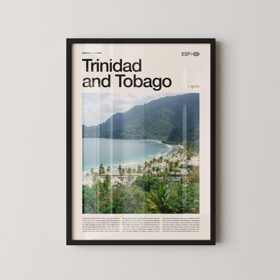 Trinidad And Tobago Wall Art Tropical Island Landscape Print Caribbean Poster Scenic Coastline Nature Photography