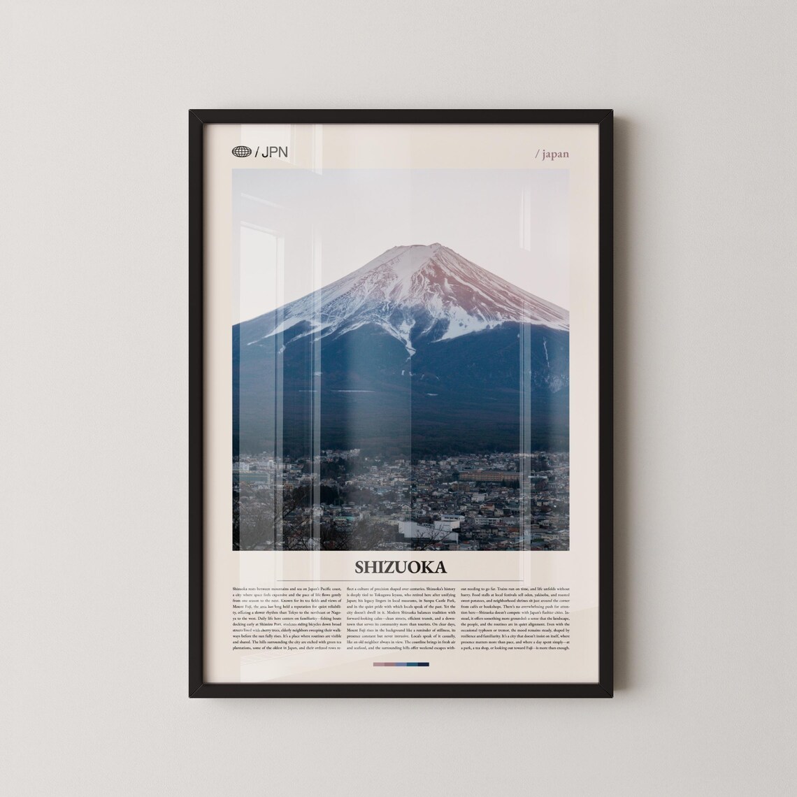 Shizuoka Japan Mount Fuji Snow Peak Honshu Landscape Travel Poster