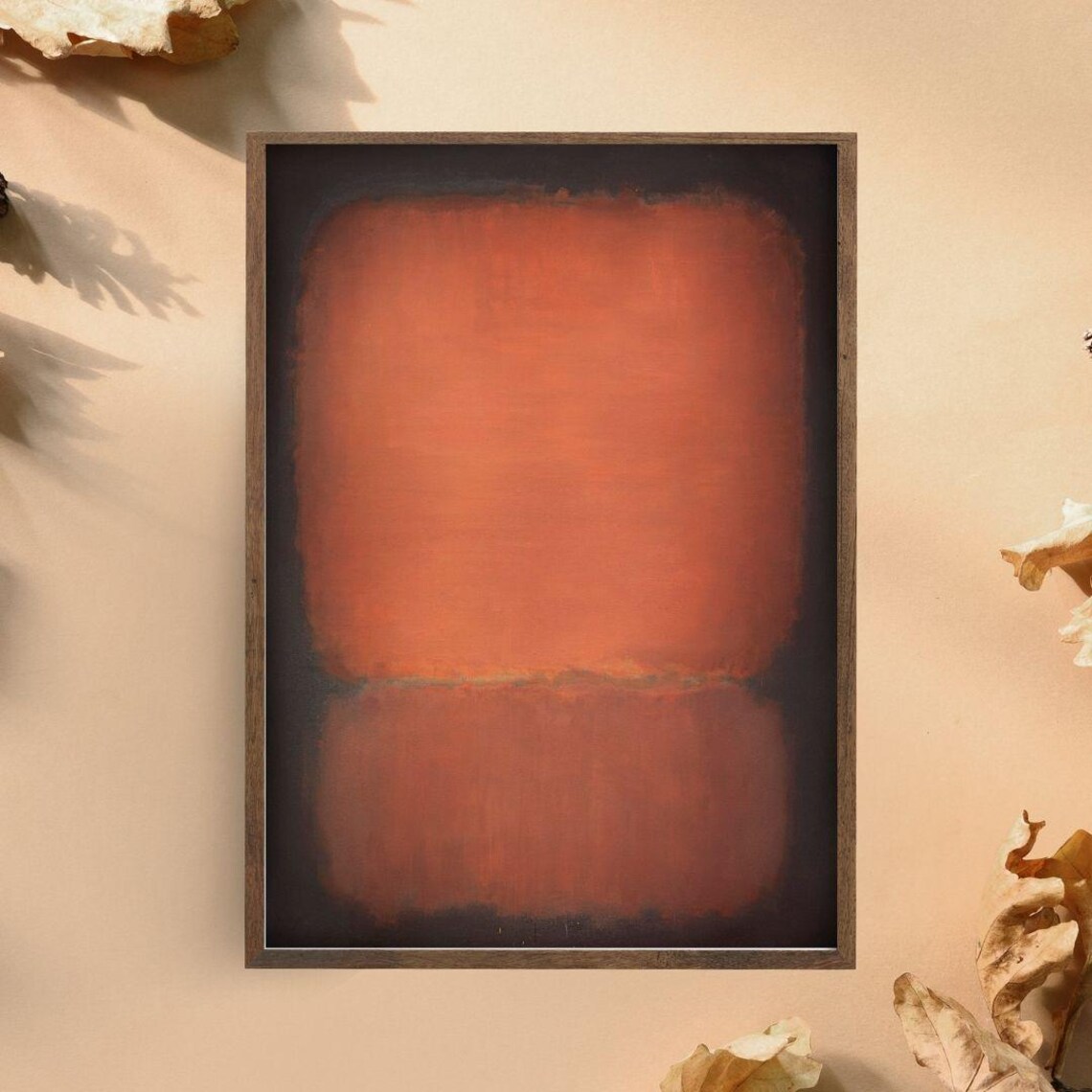 Warm Orange And Red Abstract Color Field Minimalist Art Poster